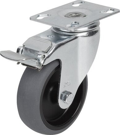 Lenkrolle mit stop fix, elektrisch leitfähig