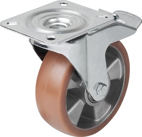 Lenkrolle mit stop fix