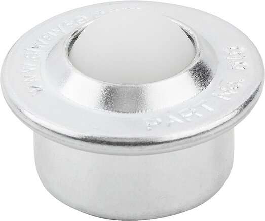 Kugelrollen mit Stahlblechgehäuse und Kunststofflastkugel