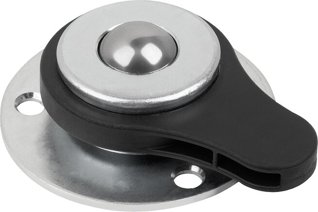 Kugelrollen Stahl mit klemmbarer Kugel, Form A