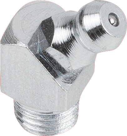 Schmiernippel Kegelform nach DIN 71412, Form D, abgewinkelt 45, Vierkant