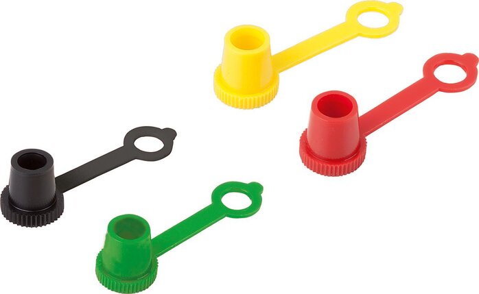 Schmiernippel Schutzkappen für Kegelschmiernippel, Form B, mit Lasche