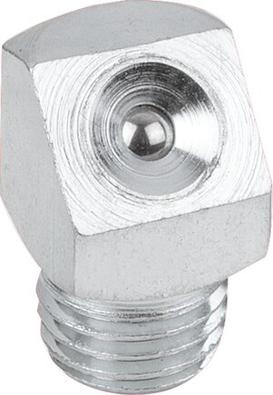 Schmiernippel Trichterform nach DIN 3405, Form B, abgewinkelt 45