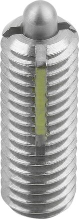 Federnde Druckstücke mit Innensechskant und Druckstift, Standard Federkraft, mit Gewindesicherung, inch