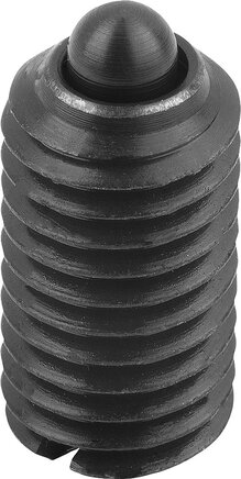 Federnde Druckstücke mit Schlitz und Druckstift, Standard Federkraft, inch