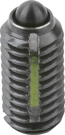 Federnde Druckstücke mit Schlitz und Druckstift, leichte Federkraft, mit Gewindesicherung, inch