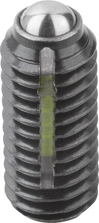 Federnde Druckstücke mit Innensechskant und Kugel, verstärkte Federkraft, mit Gewindesicherung, inch