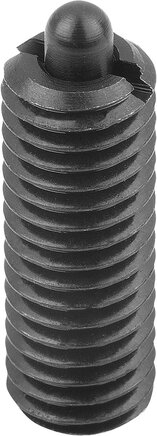 Federnde Druckstücke mit Innensechskant und Druckstift, Standard Federkraft, mit Gewindesicherung, inch