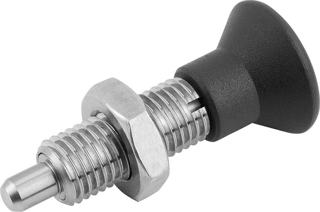 Arretierbolzen ohne Bund mit verlängertem Arretierstift Form H, inch