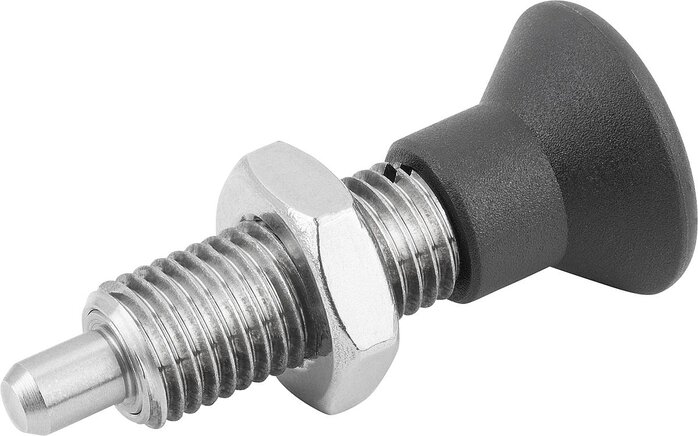 Arretierbolzen ohne Bund mit verlängertem Arretierstift Form H, inch