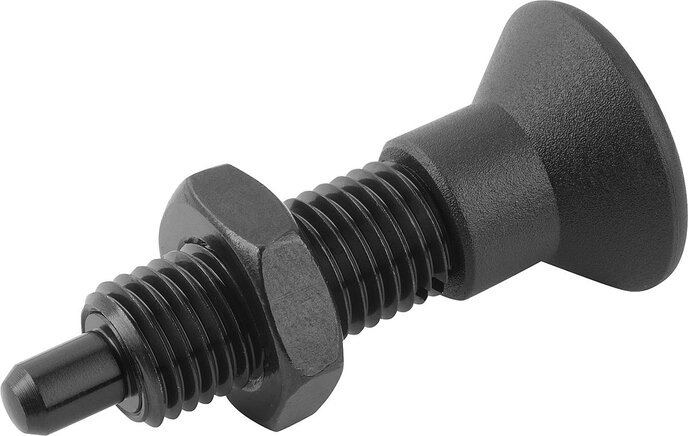 Arretierbolzen ohne Bund mit verlängertem Arretierstift Form H, inch