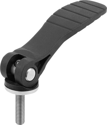 Exzenterhebel mit Kunststoffgriff mit Außengewinde, Stahl oder Edelstahl, inch
