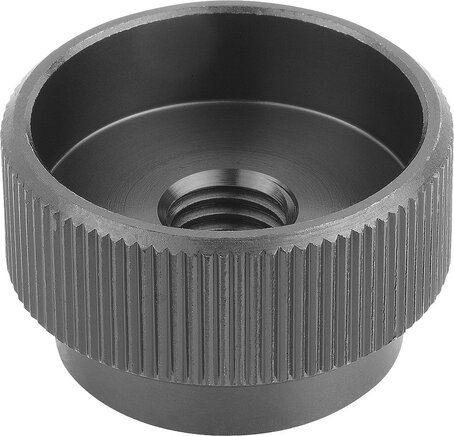 Rändelmuttern aus Stahl und Edelstahl DIN 6303, inch