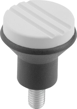 Pilzknöpfe mit Außengewinde, inch