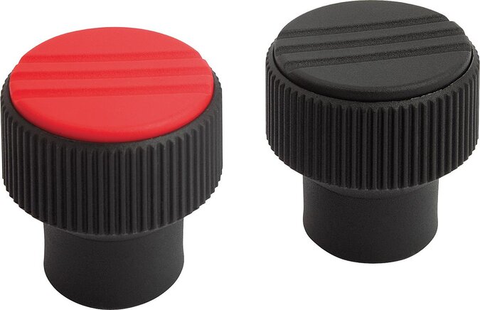 Rändelknöpfe mit Innengewinde, inch