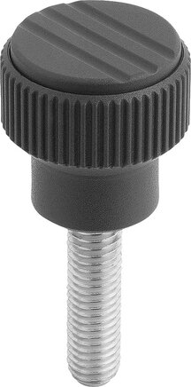 Rändelknöpfe mit Außengewinde, inch