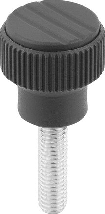 Rändelknöpfe mit Außengewinde, inch