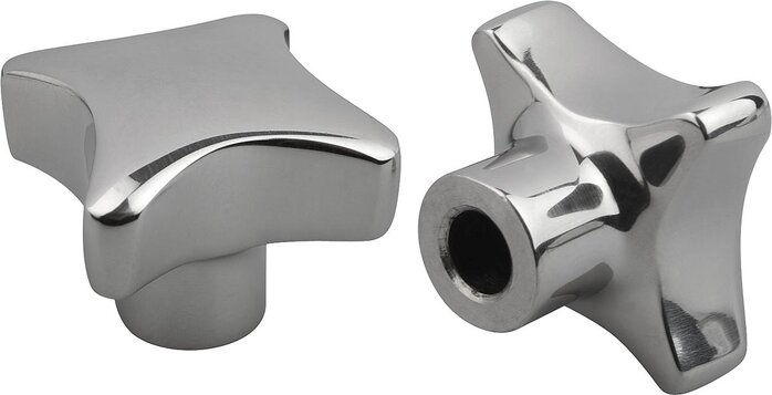 Kreuzgriffe ähnlich DIN 6335 Edelstahl, Form C, Sackloch, inch