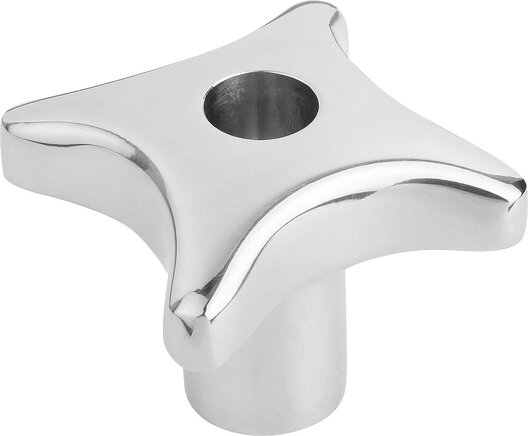 Kreuzgriffe ähnlich DIN 6335 Edelstahl, Form D, Gewinde aufgebohrt, inch