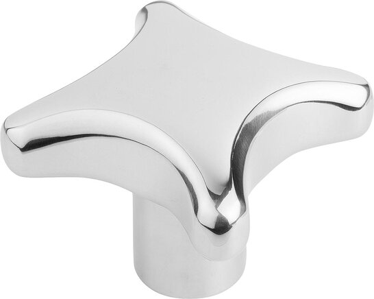 Kreuzgriffe ähnlich DIN 6335 Edelstahl, Form E, Gewindesackloch, inch