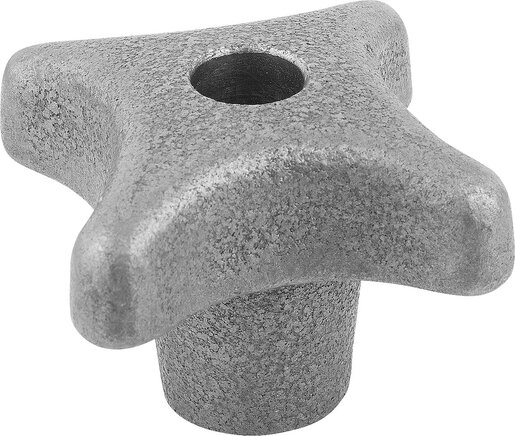 Kreuzgriffe DIN 6335 aus Grauguss, Form B, durchgehende Bohrung, inch