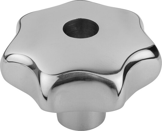 Sterngriffe ähnlich DIN 6336 Edelstahl, Form D, Gewinde aufgebohrt, inch