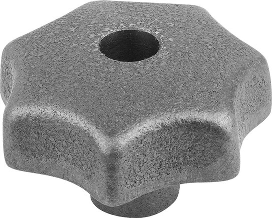 Sterngriffe DIN 6336 aus Grauguss, Form D, Gewinde aufgebohrt, inch