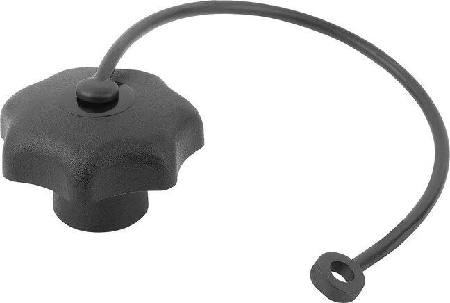 Sterngriffe mit Sicherungsband ähnlich DIN 6336, Innengewinde, Form KS, inch