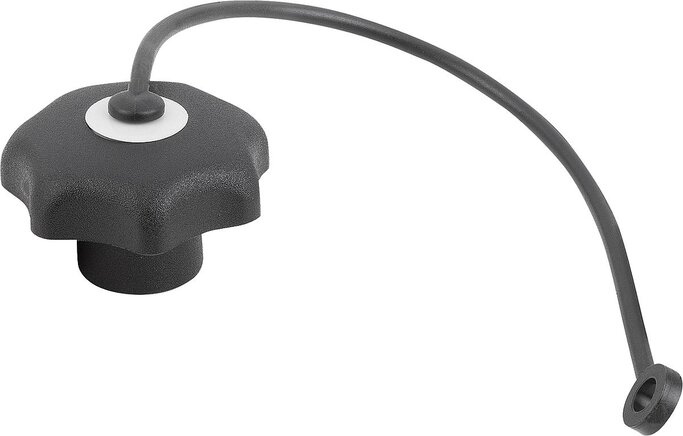 Sterngriffe mit Sicherungsband ähnlich DIN 6336, Innengewinde, Form KS, inch