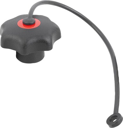 Sterngriffe mit Sicherungsband ähnlich DIN 6336, Innengewinde, Form KS, inch