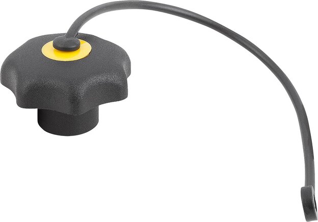 Sterngriffe mit Sicherungsband ähnlich DIN 6336, Innengewinde, Form KS, inch