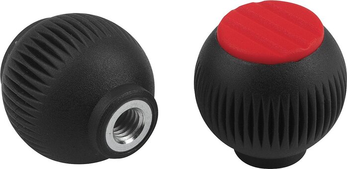 Griffkugeln mit Innengewinde, inch