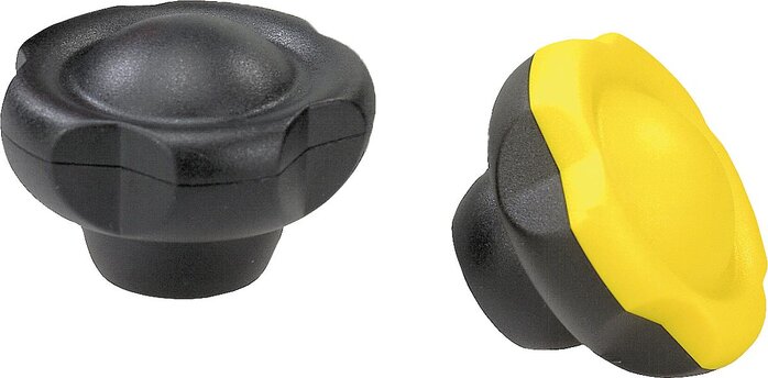 Fünfsterngriffe mit Innengewinde, inch