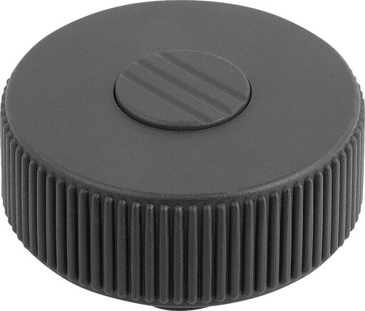 Rändelräder Form K, mit Gewindebuchse, mit Deckel, inch