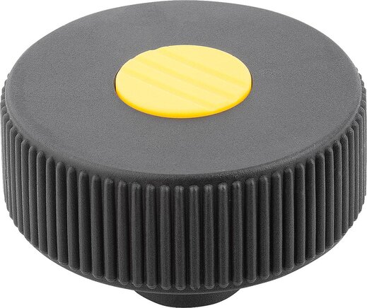 Rändelräder Form K, mit Gewindebuchse, mit Deckel, inch