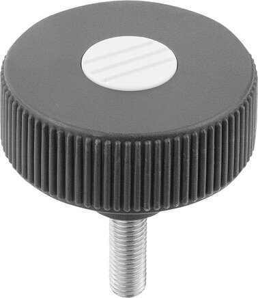 Rändelräder Form L, mit Außengewinde, inch