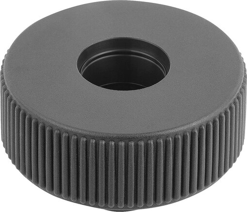 Rändelräder, Stahlteile aus Edelstahl, Form D, mit Gewindebuchse, ohne Deckel, inch