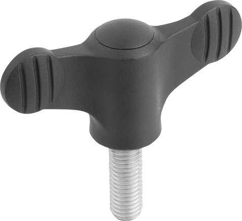 Flügelgriffe mit Außengewinde, inch