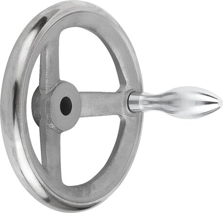 Handräder DIN 950 aus Grauguss, mit feststehendem Ballengriff, inch