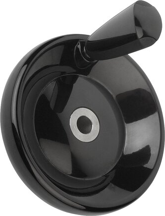 Scheibenhandräder mit drehbarem Griff, Form E, mit Passbohrung, inch