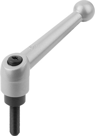 Klemmhebel mit Außengewinde, Stahl, inch