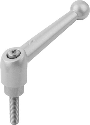 Klemmhebel mit Außengewinde, Stahlteile aus Edelstahl, inch
