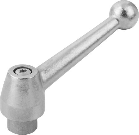 Klemmhebel Edelstahl mit Innengewinde, inch