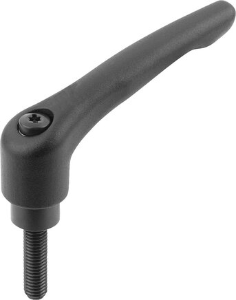 Klemmhebel Stahl mit Außengewinde, inch