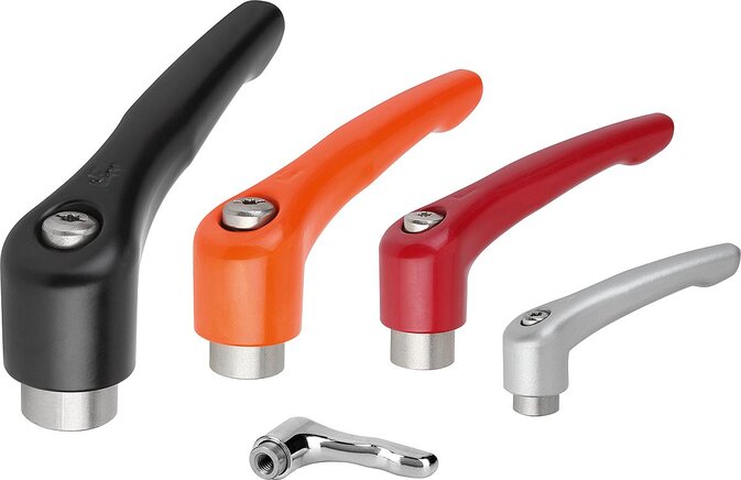 Klemmhebel mit Innengewinde, Stahlteile aus Edelstahl, inch