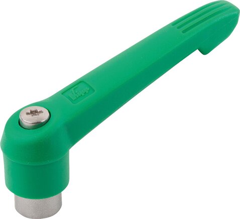 Klemmhebel mit Innengewinde und Kunststoffgriff, Stahlteile aus Edelstahl, inch