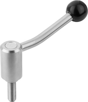Spannhebel Edelstahl mit Außengewinde, 20 Grad, inch