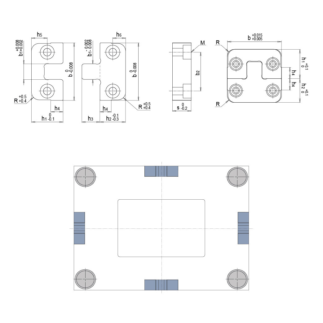 Bloco de travamento lateral