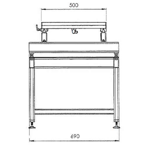 Mesa p/ Moldes com Placas Ranhuradas em T p/ Suportes Mecânicos - 1,5 a 3T
