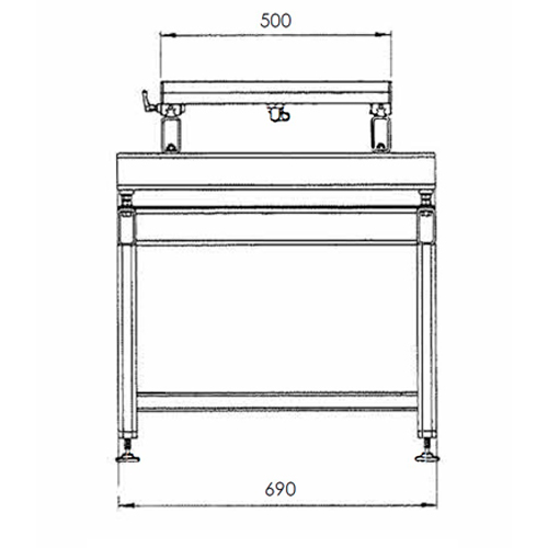 Mesa p/ Moldes com Placas Roscadas M8 p/ Suportes Forjados - 1,5 a 3T